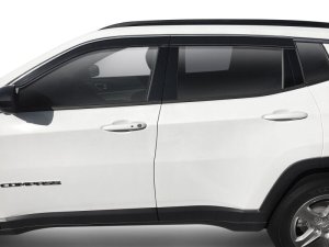 Hyundai Santa Fe Window Ventvisor - Husky Liners - Low Profile - Smoke with Chrome Trim - `19-`23